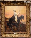 Франц Рубо. Кавказ. Горец в белой черкеске. 1910 – 1920 гг. Холст, масло. Фоторепродукция Татьяны Шепелевой