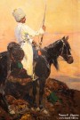 Франц Рубо. Кавказ. Горец в белой черкеске. Фрагмент. 1910 – 1920 гг. Холст, масло. Фоторепродукция Татьяны Шепелевой