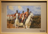 Франц Рубо. Кавалеристы. 1910 г. Бумага, акварель, гуашь. Фоторепродукция Татьяны Шепелевой