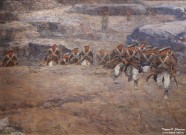 Франц Рубо. Атака. Фрагмент панорамы «Оборона Севастополя». Фрагмент. 1904 г. Холст, масло. Фоторепродукция Татьяны Шепелевой