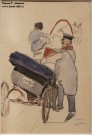 Франц Рубо. Извозчик. 1900-е. Бумага, акварель, карандаш. Фоторепродукция Татьяны Шепелевой