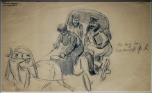 Франц Рубо. Не хочу Вас стеснять, Ф. Ал.. 1900-е. Бумага, карандаш графитный. Фоторепродукция Татьяны Шепелевой