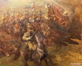 Франц Рубо. Всадники. Фрагмент панорамы «Бородинская битва». Фрагмент. 1912 г. Холст, масло. Фоторепродукция Татьяны Шепелевой