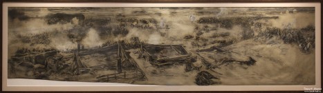 Франц Рубо. Эскиз к панораме «Бородинская битва». Около 1910-1911 гг. Бумага, карандаш графитный, соус черный, соус белый, лак. Фоторепродукция Татьяны Шепелевой