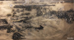 Франц Рубо. Эскиз к панораме «Бородинская битва». Фрагмент. Около 1910-1911 гг. Бумага, карандаш графитный, соус черный, соус белый, лак. Фоторепродукция Татьяны Шепелевой