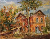 Сергей Сорокин. Ул. бывшая Телячья, а Гоголь здесь ни при чем. 2023. Холст, масло