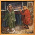 Сергей Сорокин. Греющиеся старухи. 1992. Холст, масло