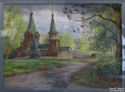 Марина Никифорова. Крестовоздвиженская церковь в с. Чернуха. 2025. Бумага, акварель