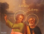 Святые апостолы Павел и Петр. Фрагмент. XIX в. Дерево, масло