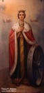 Великомученица Екатерина. XIX в. Дерево, масло
