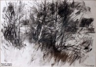 Алексей Мясников. Ненастный день. 2024. Бумага, уголь