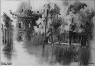 Алексей Мясников. Здание бывшей больницы в Варнавине. 2025. Бумага, уголь