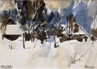 Алексей Мясников. Ожидание весны. 2016. Бумага, гуашь