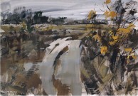 Алексей Мясников. Дорога. 2019. Бумага, гуашь