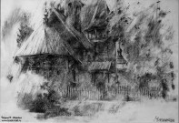 Алексей Мясников. Троицкая церковь. 2023. Бумага, уголь