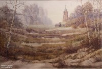 Иван Ворожейкин. Предпасхальное утро. 2014. Бумага, акварель