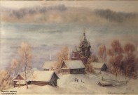 Иван Ворожейкин. Река стала. 2007. Бумага, акварель