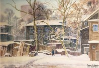 Иван Ворожейкин. Нижегородский дворик. 2021. Бумага, акварель