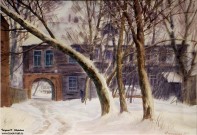 Иван Ворожейкин. Домик с аркой. 2021. Бумага, акварель