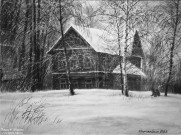 Иван Ворожейкин. Усадьба Левашовых. 2023. Бумага, уголь