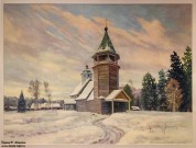 Иван Ворожейкин. Село Троицкое. 2023. Бумага, гуашь