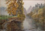 Иван Ворожейкин. Туманное утро. 2014. Бумага, акварель