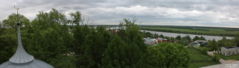Панорама Касимова с минарета Ханской мечети. Фото Татьяны Шепелевой