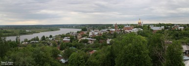 Панорама Касимова с видом на Соборную площадь с минарета Ханской мечети. Фото Татьяны Шепелевой