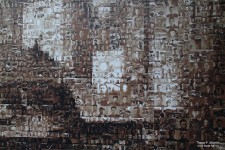 ''Наша Победа''. Триптих в технике FrameUnite Art в Нижегородском кремле. Автор Игорь Пшеницын. Центральная часть - Танк Т-34. Фрагмент