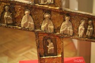 Крест запрестольный (Киликиевский) (первая половина XVI века). Фрагмент. Из собрания ВГИАХМЗ. Вологда, июнь 2014 года. Фото Татьяны Шепелевой