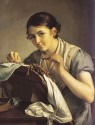 Василий Тропинин. Кружевница. 1823 г. Государственная Третьяковская галерея, Москва
