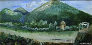 Варя Черняева. Горы. Вид через реку Псекупе. Горячий Ключ. 2008 г.