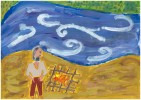 ''Золотая рыбка''. Рис. Симоновой Анастасии, 5 кл.