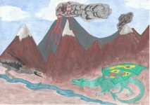 Мир динозавров-5. Рис. Дениса Фарафонтова. 2012 год