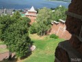 Вид на Ивановскую башню со стены Нижегородского кремля. Июль 2010 г.