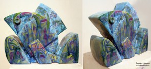 Марина Абдуллина. Скульптура ''Рыба голубая''. 2017. Глина, глазури. Фото Татьяны Шепелевой