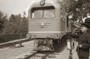 Тепловоз ТУ2-155 на Детской железной дороге. Горький, 1960-е гг. Фото из архива Галины Яковлевой
