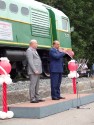 Выступают губернатор Нижегородской области В.П. Шанцев и начальник ГЖД А.Ф. Лесун. Фото Галины Яковлевой. 29 августа 2014 года