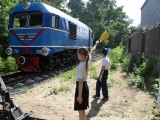 Тепловоз-памятник. Тепловоз ТУ2-233 на Детской железной дороге. Нижний Новгород. Летняя поездная практика, 2009 год. Фото Галины Яковлевой