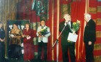 Юбилей Абрека Исаевича Дудельзака. От городского управления культуры и мэра города юбиляра поздравляет Александр Ражев
