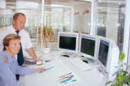 Владимир Алексеевич Цветков на работе в Горьковском отделении железной дороги.  Фото из личного архива Цветкова В.А.